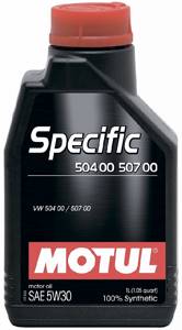 MOTUL SPECIFIC VW 504.00/507.00 5W30 1л. синтетика, масло моторное